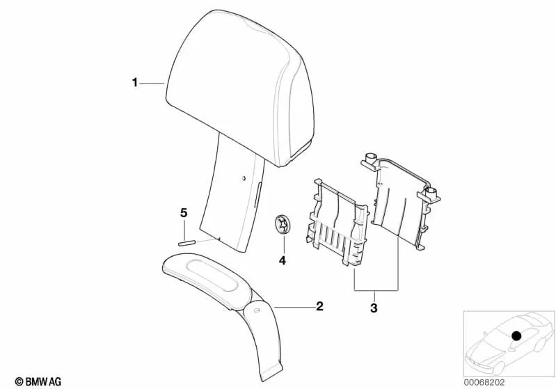 Pasador para BMW Z8 E52 (OEM 52107027223). Original BMW