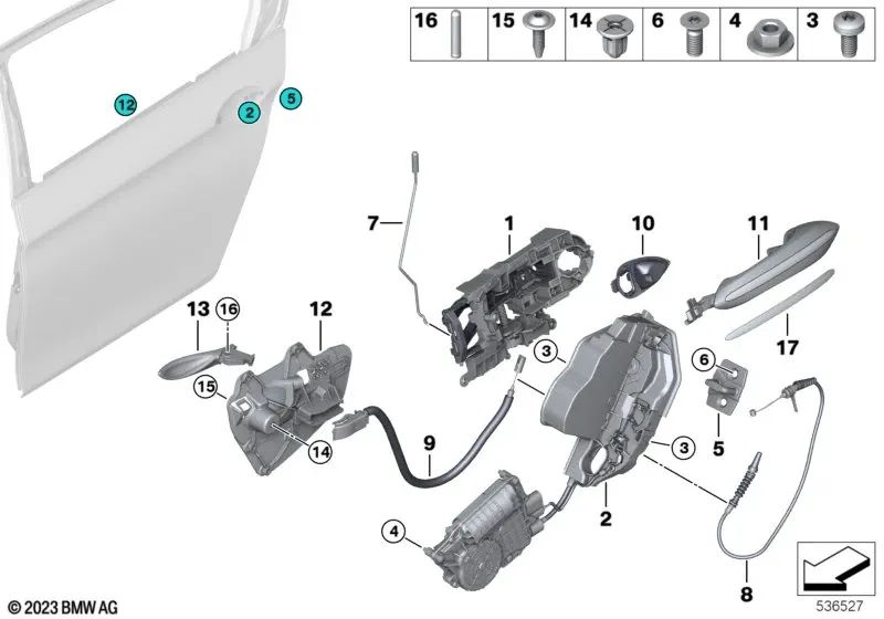 Bolígrafo para BMW F10, F11, F18 (OEM 51417274746). Original BMW.