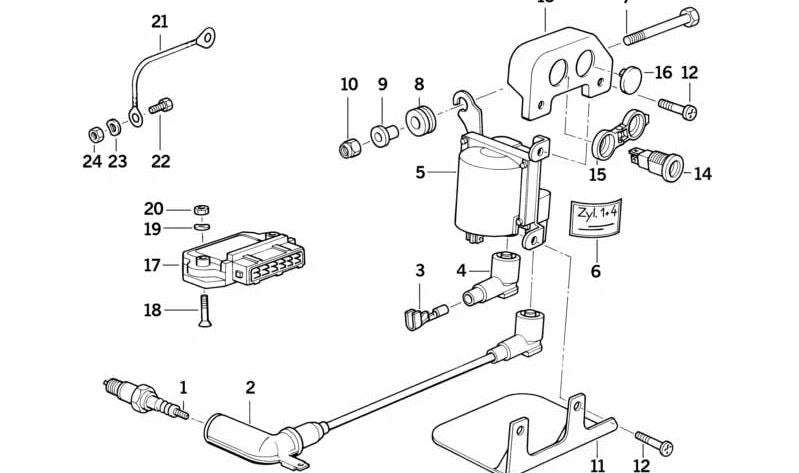 Conector redondo para BMW E21, E30, E36, E12, E28, E34, E24, E23, E32, E38, E31, K41 (OEM 12121705656). Original BMW