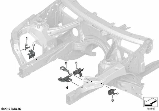 Soporte DSC III abajo a la derecha para BMW X3 F97, G01, G08; X4 F98, G02 (OEM 41007481022). Original BMW