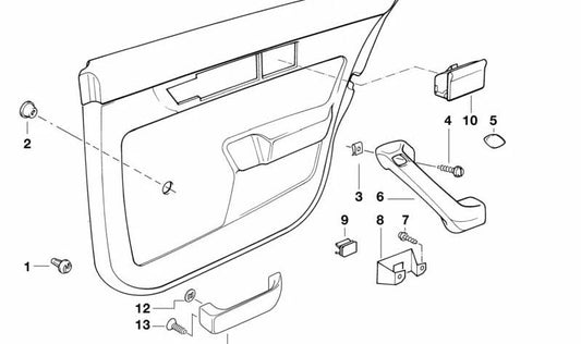 Upper left cover for BMW 5 Series E34 (OEM 51422237397). Original BMW