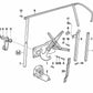 Elektrischer Fensterheber hinten rechts für BMW 5er E34 (OEM 51341944072). Original BMW