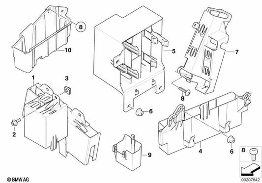 Soporte módulo de remolque para BMW X5 E70, E70N, X6 E71, E72 (OEM 61359153888). Original BMW.