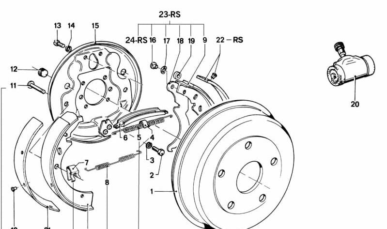 Tapón de cierre para BMW E21, E12 (OEM 34211112791). Original BMW