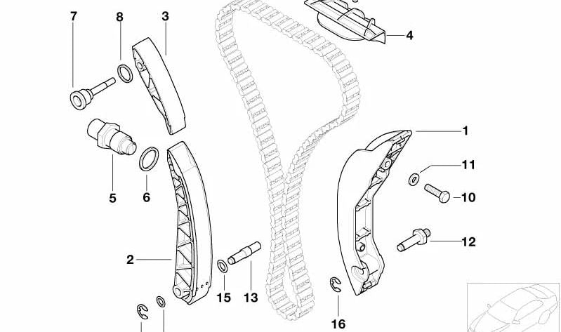 Perno de apoyo para BMW E46, E85, E86 (OEM 11317830763). Original BMW