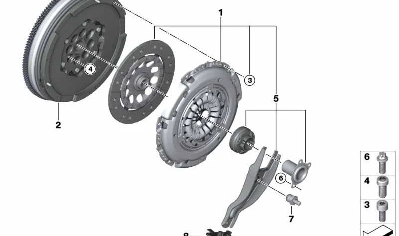 OEM BIMASA STAGER OEM 21208600209 para BMW F52, F45, F46, F48, F49, F55, F56, F57, F54, F60. BMW original.