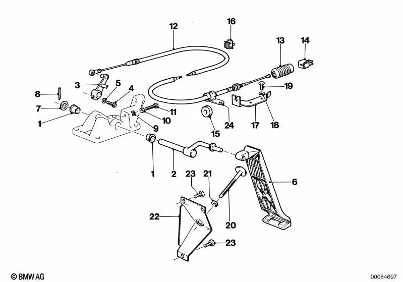 Pieza de horquilla para BMW F07, F10, F11, F06, F12, F13, F01N, F02N (OEM 35412161158). Original BMW