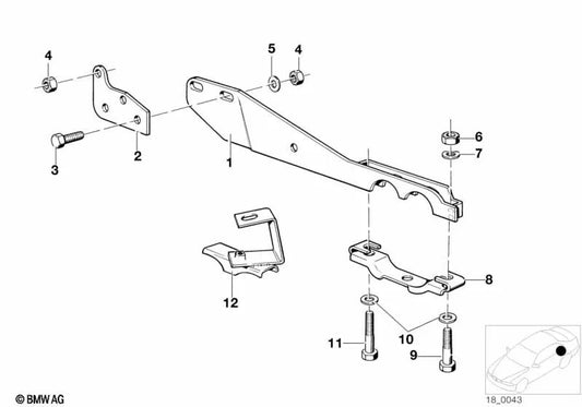 Winkel for BMW 5 Series E12, 6 Series E24, 7 Series E23 (OEM 18211246858). Genuine BMW