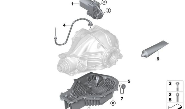 ASA-Tornillo con Resorte para BMW F87, G87, F80, G80, F82, G82, F10, F90, F06, F12, F13, F91, F92, F93, F97, F98, F95, F96, G07, G09 (OEM 33118745008). Original BMW