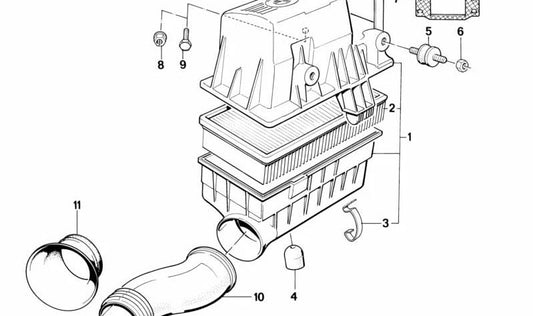 Embudo para BMW E46, F30, F80 (OEM 13712296087). Original BMW