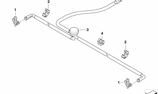 Pipe for BMW 6 Series E63, E64 (OEM 61677174596). Original BMW.