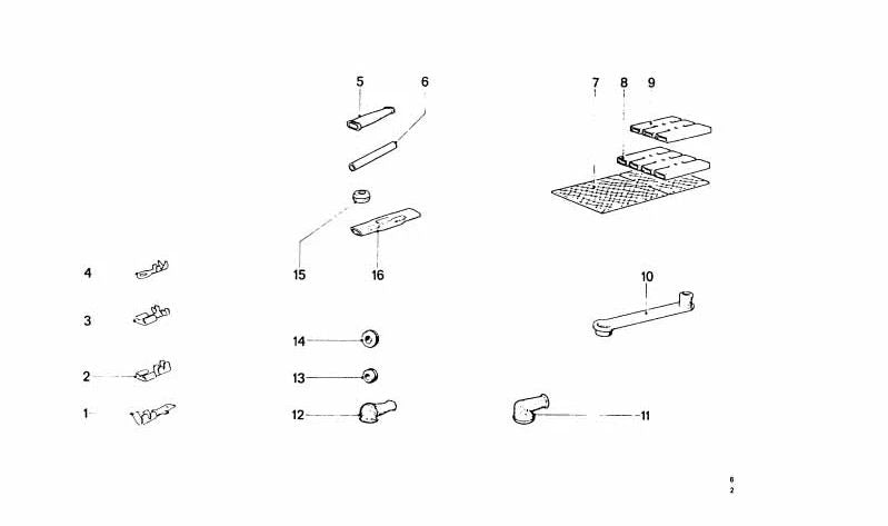 Pasacables para BMW Serie 7 E65, E66 (OEM 61131350914). Original BMW