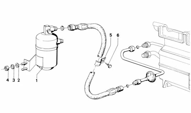 Botella secadora para BMW Serie 3 E21 (OEM 64531368908). Original BMW.