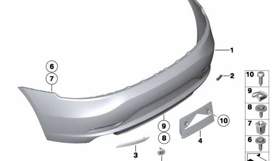 Bumper posteriore per stampa OM 51127230962 per BMW Z4 E89. BMW originale.