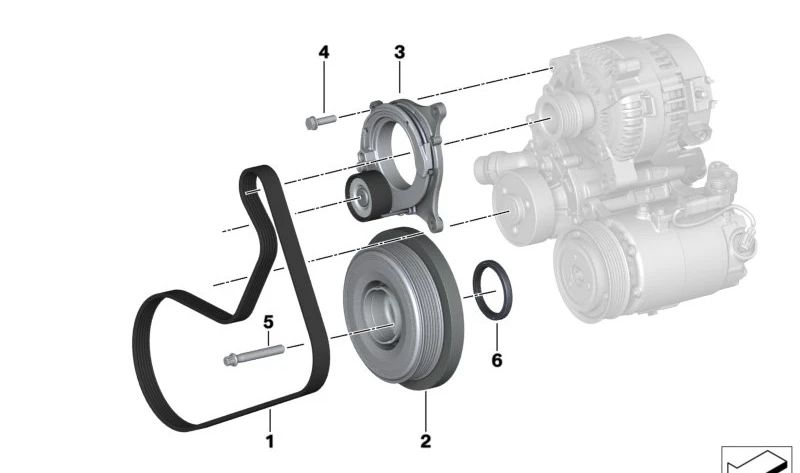 OEM VIBRATIONS MORTIGER 11238679073 for BMW F20, F21, F22, F23, F30, F31, F34, G20, G21, F32, F33, F36, G30, G31, G32, G11, G12, G01, G02, F15, G05, G06, G06, G06, G29. BMW original.