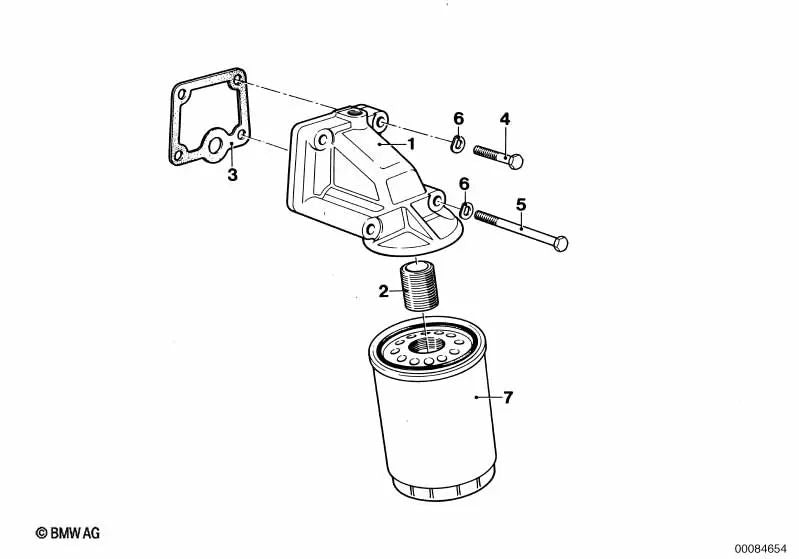 Oil filter for BMW E46, F30, F80 (OEM 11421304423). Genuine BMW