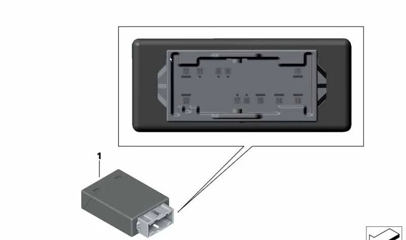 OEM 61355A12E7 Elektrischer Persiana -Controller für BMW G05, F95, G06, F96. Original BMW.