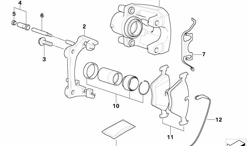 Juego de juntas para BMW Serie 1 E81, E82, E87 (OEM 34216768695). Original BMW