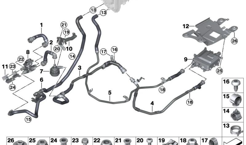 Válvula de cambio de aire acondicionado OEM 64115A1D362 para BMW {E70, E71, F15, F16, G05, G06, E53}. Original BMW.