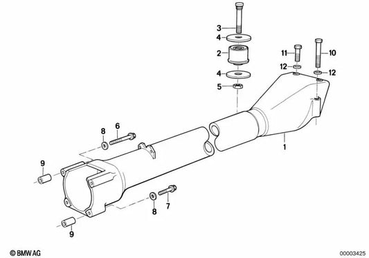 Ladeachse für BMW E46, F30, F80 (OEM 26142294346). Original BMW