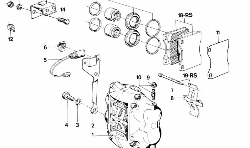 Guardabarros para BMW E12, E24, E23 (OEM 34111116005). Original BMW