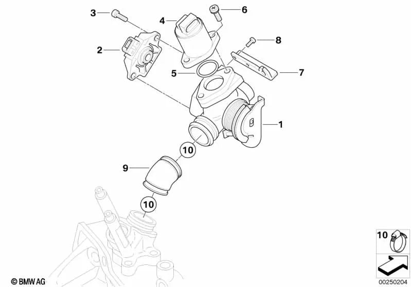 Interruptor del acelerador para BMW E36, E46 (OEM 13631436000). Original BMW