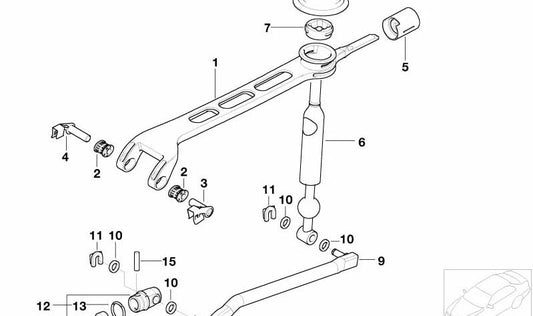 Palanca de cambios reforzada OEM 25117533050 para BMW Z4 (E85). Original BMW.