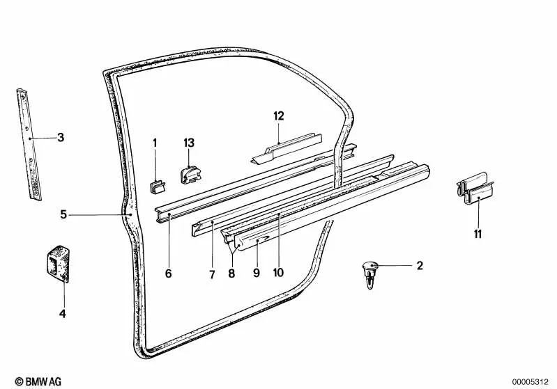 Cubierta izquierda para BMW Serie 7 E23 (OEM 51221869907). Original BMW