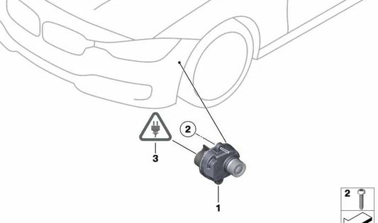 Verkabelung der Seitenansichtkamera für BMW 3er F31, F31N (OEM 61119281259). Original BMW