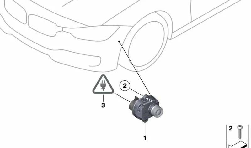 Cablaggio OEM 61119281405 per videocamere laterali (vista laterale) BMW 3 Serie (F30, F31). BMW originale.