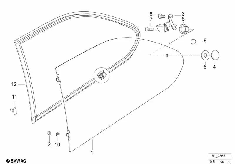 Arandela para BMW Serie 3 E36 (OEM 51368144798). Original BMW