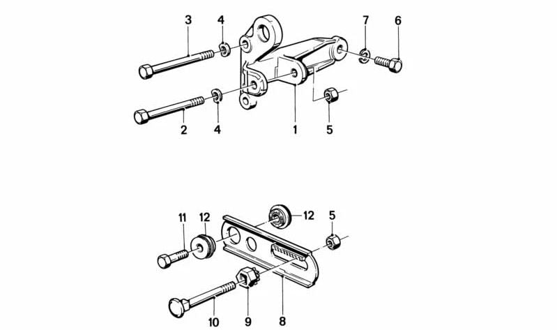 Tornillo de Cabeza Redonda Plana para BMW E30, E28, E34, E24, E23, E32 (OEM 12311276516). Original BMW.