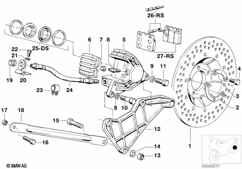 Brake torque bracket for BMW 3 Series E36, E46, F30, F80 (OEM 34311236821). Genuine BMW