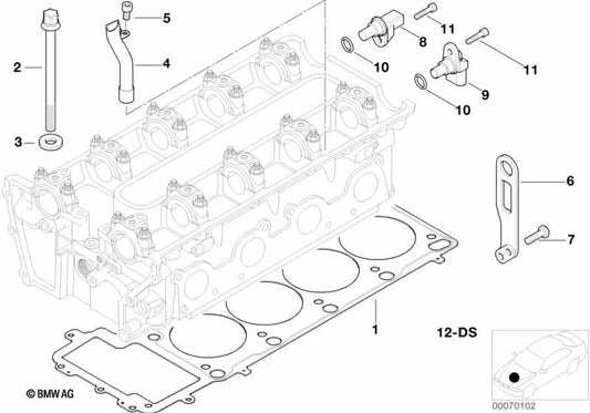 Junta de culata libre de asbesto para BMW E39, E52 (OEM 11127833759). Original BMW