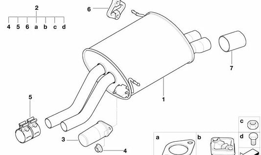 Amortiguador de vibraciones para BMW (OEM 18107506460). Original BMW