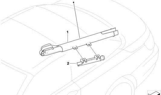 Guía de cables para portón trasero para BMW E93, E93N (OEM 61136919421). Original BMW