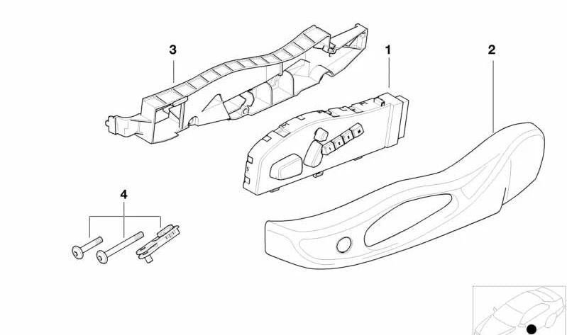 Cubierta lateral del asiento izquierdo OEM 52103411590 para BMW X3 (E83). Original BMW.