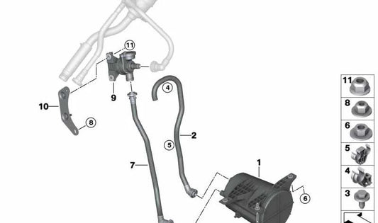 Tube de ventilation OEM 16137404084 pour BMW G01, G02. BMW d'origine.