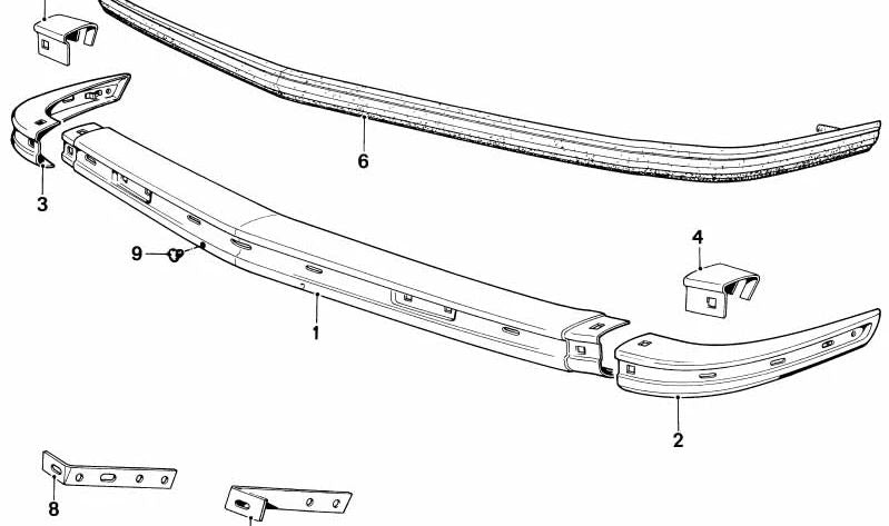 Moldura lateral derecha OEM 51111835472 para BMW E21. Original BMW.