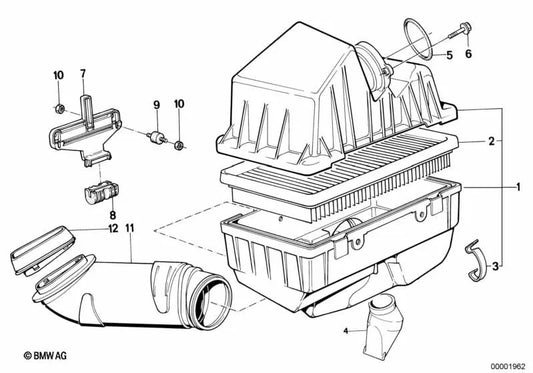 Trompeta de admisión derecha para BMW Serie 7 E32 (OEM 13711710168). Original BMW