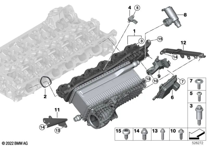 Shutoff Valve Support for BMW Series 5 G60, Series 7 G70, X5 G05N, G18N, X6 G06N, X7 G07N, XM G09 (OEM 11519845737). Genuine BMW