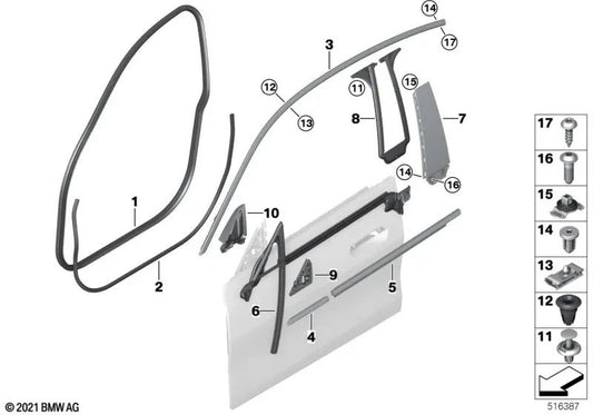 Cubierta del espejo exterior derecho para BMW Serie 4 G26 (OEM 51337482978). Original BMW.