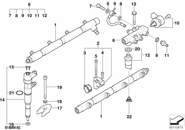 Anillo de Sellado para BMW E38 (OEM 13532249674). Original BMW.