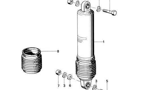 OEM 33531230258 Support SilentBlock pour la série BMW 3 (E21, E30), série 5 (E12, E28), série 6 (E24), série 7 (E23). BMW d'origine.