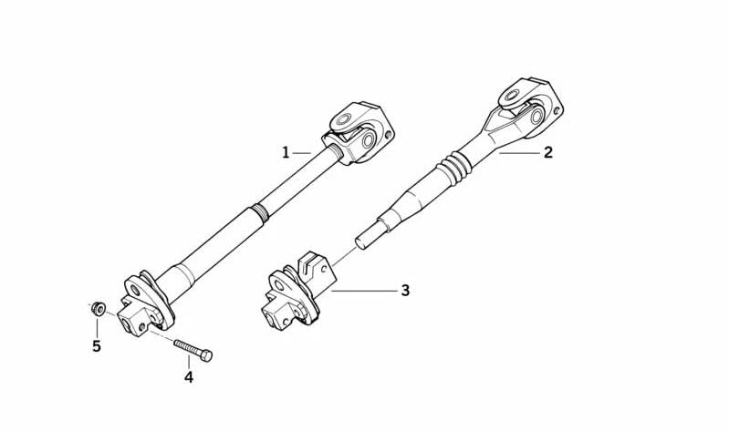 Colonne d'adresse inférieure pour la série BMW 3 E36 (OEM 32311161800). BMW d'origine