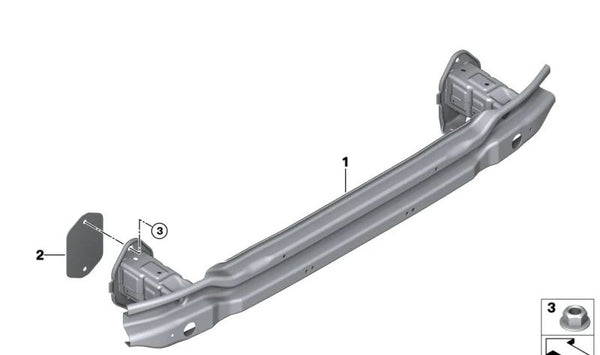 Soporte parachoques trasero para BMW Serie 2 G42 (OEM 51128495035). Original BMW