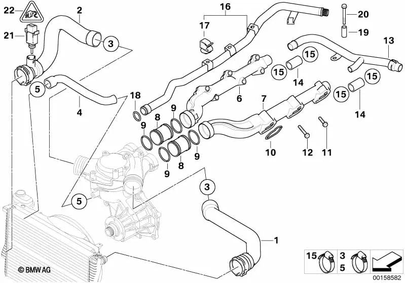 Tubería de retorno para BMW E52 (OEM 11537831116). Original BMW