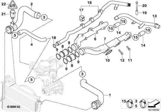 Tubería de retorno para BMW E52 (OEM 11537831116). Original BMW