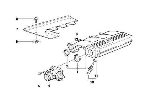 Goma de Sellado para BMW E36, E39, E38 (OEM 11612245438). Original BMW