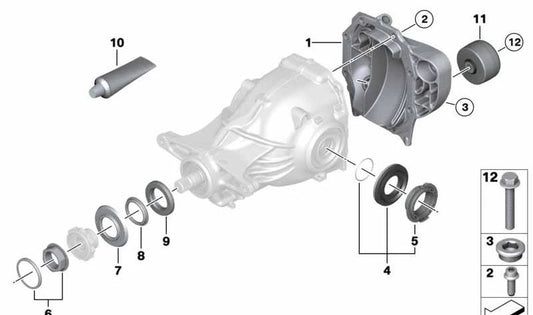 Vibration OEM Morote 33107643288 pour BMW F30, F31, F34, F32, F33, F36. BMW d'origine.